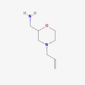 molecular formula C8H16N2O B11746182 2-Morpholinemethanamine, 4-(2-propen-1-yl)- 