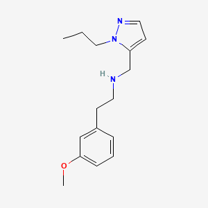 molecular formula C16H23N3O B11746230 [2-(3-methoxyphenyl)ethyl][(1-propyl-1H-pyrazol-5-yl)methyl]amine 