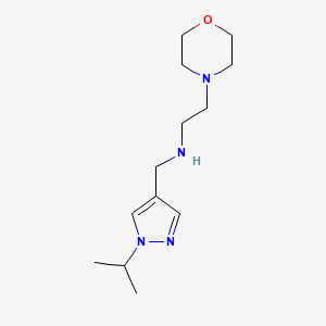 molecular formula C13H24N4O B11746239 [2-(morpholin-4-yl)ethyl]({[1-(propan-2-yl)-1H-pyrazol-4-yl]methyl})amine 