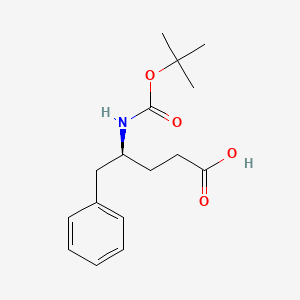 molecular formula C16H23NO4 B11746242 (4S)-4-{[(tert-butoxy)carbonyl]amino}-5-phenylpentanoic acid 