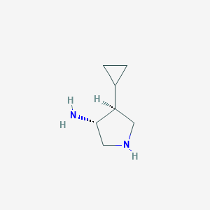 molecular formula C7H14N2 B1174626 (3R,4S)-4-Cyclopropylpyrrolidin-3-amine CAS No. 154206-08-3