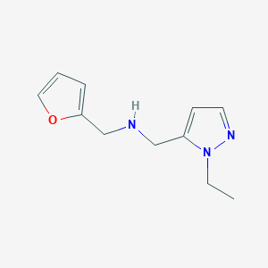 [(1-Ethyl-1H-pyrazol-5-yl)methyl](furan-2-ylmethyl)amine