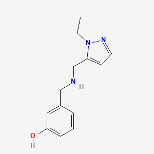 3-({[(1-Ethyl-1H-pyrazol-5-YL)methyl]amino}methyl)phenol