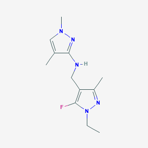 N-[(1-ethyl-5-fluoro-3-methyl-1H-pyrazol-4-yl)methyl]-1,4-dimethyl-1H-pyrazol-3-amine