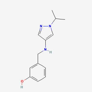 3-({[1-(propan-2-yl)-1H-pyrazol-4-yl]amino}methyl)phenol