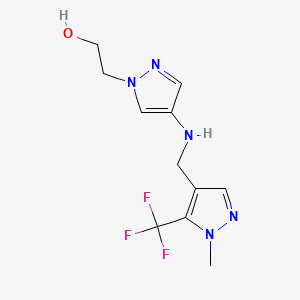 2-[4-({[1-methyl-5-(trifluoromethyl)-1H-pyrazol-4-yl]methyl}amino)-1H-pyrazol-1-yl]ethan-1-ol