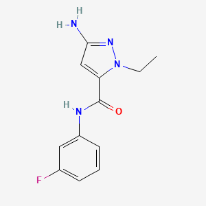 3-amino-1-ethyl-N-(3-fluorophenyl)-1H-pyrazole-5-carboxamide