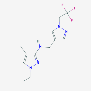 1-ethyl-4-methyl-N-{[1-(2,2,2-trifluoroethyl)-1H-pyrazol-4-yl]methyl}-1H-pyrazol-3-amine