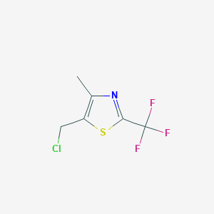 molecular formula C6H5ClF3NS B11746399 5-Chloromethyl-4-methyl-2-trifluoromethyl-thiazole CAS No. 1131605-24-7