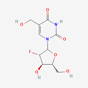 molecular formula C10H13FN2O6 B11746430 1-[(3S,4R,5R)-3-fluoro-4-hydroxy-5-(hydroxymethyl)oxolan-2-yl]-5-(hydroxymethyl)pyrimidine-2,4-dione 