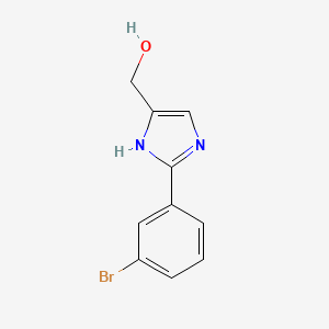 molecular formula C10H9BrN2O B11746440 [2-(3-Bromo-phenyl)-1H-imidazol-4-yl]-methanol 