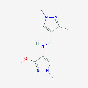 N-[(1,3-dimethyl-1H-pyrazol-4-yl)methyl]-3-methoxy-1-methyl-1H-pyrazol-4-amine