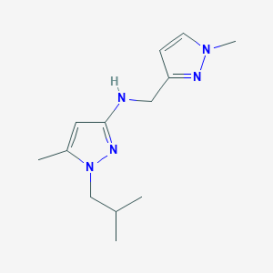 5-methyl-N-[(1-methyl-1H-pyrazol-3-yl)methyl]-1-(2-methylpropyl)-1H-pyrazol-3-amine