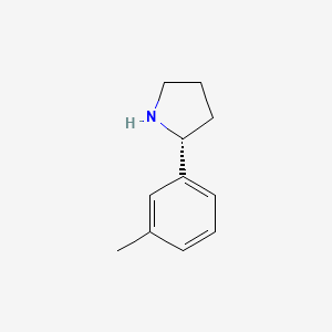 molecular formula C11H15N B11746464 (2R)-2-(3-methylphenyl)pyrrolidine 