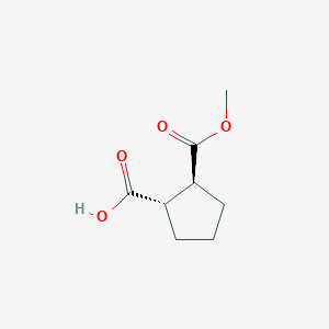 molecular formula C8H12O4 B11746496 (1S,2S)-2-(Methoxycarbonyl)cyclopentane-1-carboxylic acid 