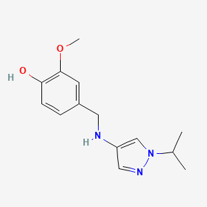 2-methoxy-4-({[1-(propan-2-yl)-1H-pyrazol-4-yl]amino}methyl)phenol