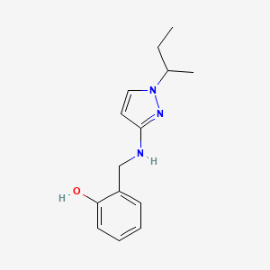 molecular formula C14H19N3O B11746554 2-({[1-(butan-2-yl)-1H-pyrazol-3-yl]amino}methyl)phenol 