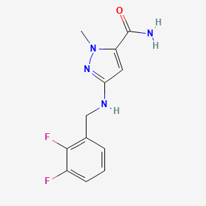 3-{[(2,3-difluorophenyl)methyl]amino}-1-methyl-1H-pyrazole-5-carboxamide