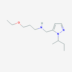 molecular formula C13H25N3O B11746576 {[1-(butan-2-yl)-1H-pyrazol-5-yl]methyl}(3-ethoxypropyl)amine 