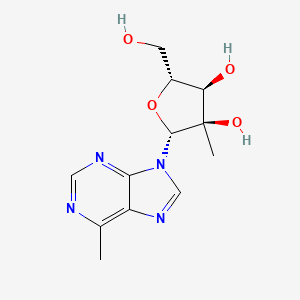 molecular formula C12H16N4O4 B11746608 9-(2'-C-methyl-b-D-ribofuranosyl)6-methylpurine 