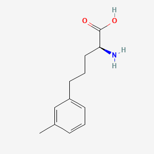 molecular formula C12H17NO2 B11746629 (2S)-2-amino-5-(3-methylphenyl)pentanoic acid 