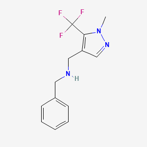 benzyl({[1-methyl-5-(trifluoromethyl)-1H-pyrazol-4-yl]methyl})amine