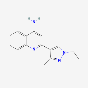 2-(1-Ethyl-3-methyl-1H-pyrazol-4-yl)quinolin-4-amine