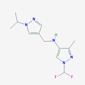 1-(difluoromethyl)-3-methyl-N-{[1-(propan-2-yl)-1H-pyrazol-4-yl]methyl}-1H-pyrazol-4-amine