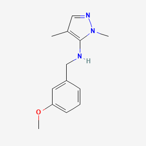 molecular formula C13H17N3O B11746708 N-(3-methoxybenzyl)-1,4-dimethyl-1H-pyrazol-5-amine 