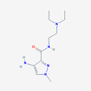 molecular formula C11H21N5O B11746725 4-Amino-N-[2-(diethylamino)ethyl]-1-methyl-1H-pyrazole-3-carboxamide 