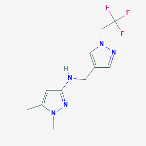 1,5-dimethyl-N-{[1-(2,2,2-trifluoroethyl)-1H-pyrazol-4-yl]methyl}-1H-pyrazol-3-amine