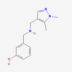 3-({[(1,5-Dimethyl-1H-pyrazol-4-YL)methyl]amino}methyl)phenol