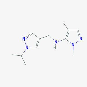 1,4-dimethyl-N-{[1-(propan-2-yl)-1H-pyrazol-4-yl]methyl}-1H-pyrazol-5-amine