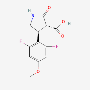 (3R,4S)-4-(2,6-Difluoro-4-methoxyphenyl)-2-oxopyrrolidine-3-carboxylic acid