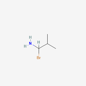 molecular formula C4H10BrN B11746764 1-Bromo-2-methylpropan-1-amine 