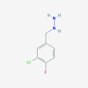 molecular formula C7H8ClFN2 B11746772 (3-Chloro-4-fluorobenzyl)hydrazine 