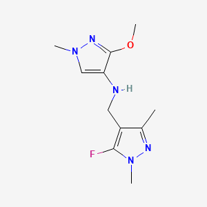 N-[(5-fluoro-1,3-dimethyl-1H-pyrazol-4-yl)methyl]-3-methoxy-1-methyl-1H-pyrazol-4-amine