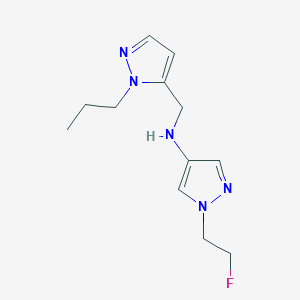 1-(2-fluoroethyl)-N-[(1-propyl-1H-pyrazol-5-yl)methyl]-1H-pyrazol-4-amine