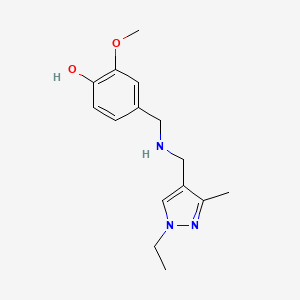 4-({[(1-Ethyl-3-methyl-1H-pyrazol-4-YL)methyl]amino}methyl)-2-methoxyphenol