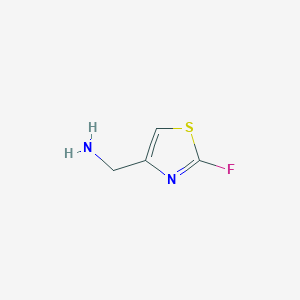 molecular formula C4H5FN2S B11746846 (2-Fluoro-1,3-thiazol-4-yl)methanamine 