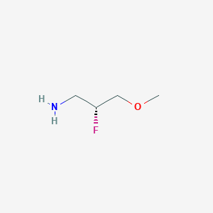 molecular formula C4H10FNO B11746848 (2R)-2-fluoro-3-methoxypropan-1-amine 