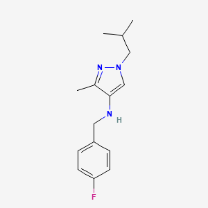 N-[(4-fluorophenyl)methyl]-3-methyl-1-(2-methylpropyl)-1H-pyrazol-4-amine