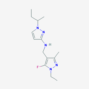 1-(butan-2-yl)-N-[(1-ethyl-5-fluoro-3-methyl-1H-pyrazol-4-yl)methyl]-1H-pyrazol-3-amine