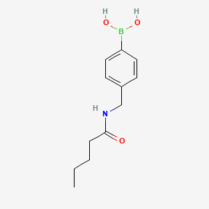 molecular formula C12H18BNO3 B11746914 (4-(Pentanamidomethyl)phenyl)boronic acid 