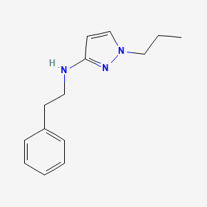 molecular formula C14H19N3 B11746917 N-(2-phenylethyl)-1-propyl-1H-pyrazol-3-amine 