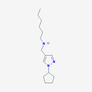 [(1-cyclopentyl-1H-pyrazol-4-yl)methyl](hexyl)amine