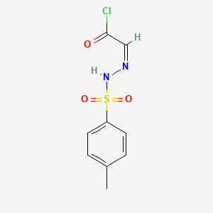 molecular formula C9H9ClN2O3S B11746963 (2E)-2-[(4-methylbenzenesulfonamido)imino]acetylchloride 