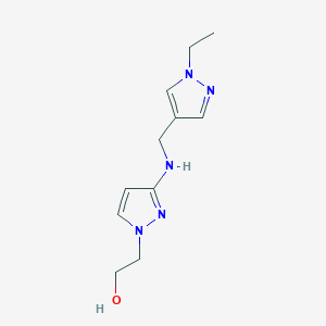 2-(3-{[(1-ethyl-1H-pyrazol-4-yl)methyl]amino}-1H-pyrazol-1-yl)ethan-1-ol