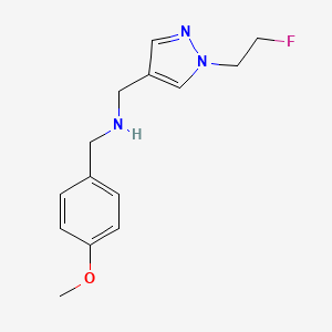 {[1-(2-fluoroethyl)-1H-pyrazol-4-yl]methyl}[(4-methoxyphenyl)methyl]amine