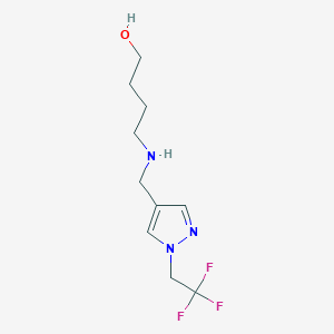 4-({[1-(2,2,2-trifluoroethyl)-1H-pyrazol-4-yl]methyl}amino)butan-1-ol